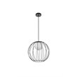 Living District Wetzel 1-Light Mid-Century Metal Pendant in Black and White
