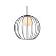 Living District Wetzel 1-Light Mid-Century Metal Pendant in Black and White