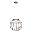Living District Wetzel 1-Light Mid-Century Metal Pendant in Black and White