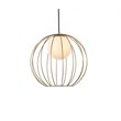Living District Wetzel 1-Light Mid-Century Metal Pendant in Brass and White