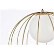 Living District Wetzel 1-Light Mid-Century Metal Pendant in Brass and White
