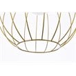 Living District Wetzel 1-Light Mid-Century Metal Pendant in Brass and White