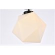 Living District Lawrence 1-Light Mid-Century Metal Flush Mount in Black/White
