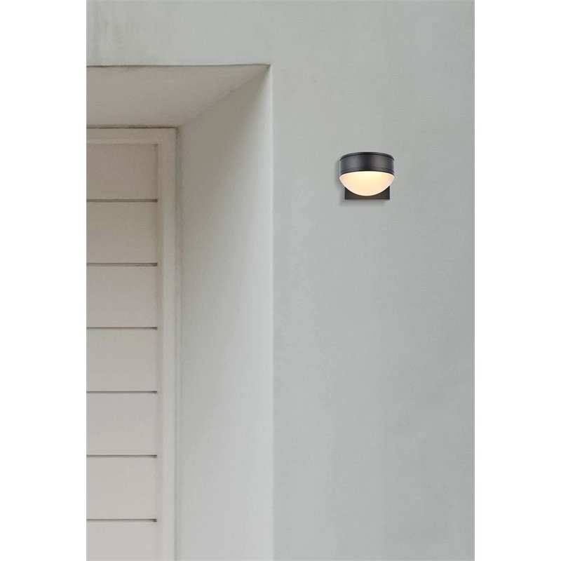 Living District Raine 1-Light Modern Aluminum LED Wall Sconce in Black