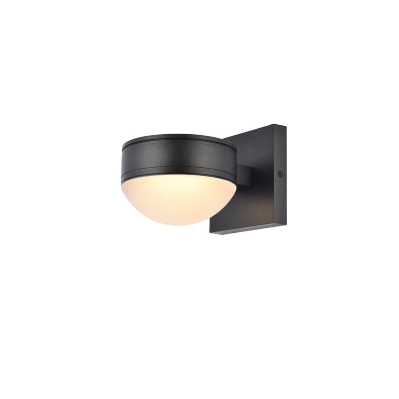 Living District Raine 1-Light Modern Aluminum LED Wall Sconce in Black