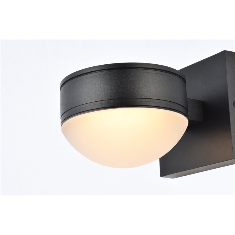 Living District Raine 1-Light Modern Aluminum LED Wall Sconce in Black