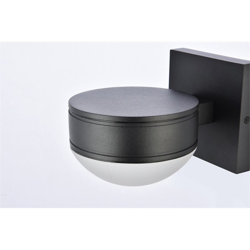 Living District Raine 1-Light Modern Aluminum LED Wall Sconce in Black