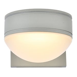 Living District Raine 1-Light 5&quot Modern Style Aluminum LED Wall Sconce in Silver