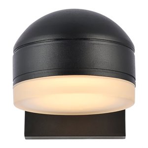 Living District Raine 1-Light 5&quot Aluminum LED Wall Sconce in Black Finish