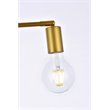 Living District Zane 2-Light Mid-Century Metal Flush Mount in Brass