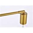 Living District Zane 2-Light Mid-Century Metal Flush Mount in Brass