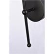 Living District Keely 1-Light Mid-Century Metal Wall Sconce in Black