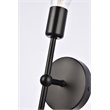 Living District Keely 1-Light Mid-Century Metal Wall Sconce in Black