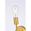 Living District Keely 1-Light Mid-Century Metal Wall Sconce in Brass