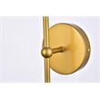 Living District Keely 1-Light Mid-Century Metal Wall Sconce in Brass