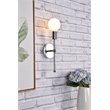 Living District Keely 1-Light Mid-Century Metal Wall Sconce in Chrome