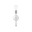 Living District Keely 1-Light Mid-Century Metal Wall Sconce in Chrome