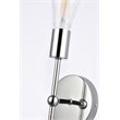 Living District Keely 1-Light Mid-Century Metal Wall Sconce in Chrome