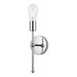 Living District Keely 1-Light Mid-Century Metal Wall Sconce in Chrome