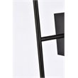 Living District Neri 2-Light Mid-Century Metal Wall Sconce in Black and Clear