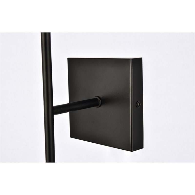 Living District Neri 2-Light Mid-Century Metal Wall Sconce in Black and Clear