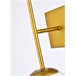 Living District Neri 2-Light Mid-Century Metal Wall Sconce in Brass and Clear