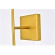 Living District Neri 2-Light Mid-Century Metal Wall Sconce in Brass and Clear