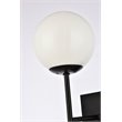 Living District Neri 2-Light Mid-Century Metal Wall Sconce in Black and White