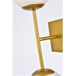 Living District Neri 2-Light Mid-Century Metal Wall Sconce in Brass and White