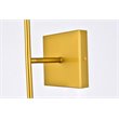 Living District Neri 2-Light Mid-Century Metal Wall Sconce in Brass and White
