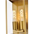 Living District Voir 2-Light Mid-Century Metal Wall Sconce in Brass