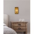 Living District Voir 2-Light Mid-Century Metal Wall Sconce in Brass
