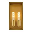 Living District Voir 2-Light Mid-Century Metal Wall Sconce in Brass