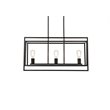 Living District Voir 3-Light Mid-Century Metal Pendant in Black
