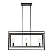 Living District Voir 3-Light Mid-Century Metal Pendant in Black