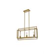 Living District Voir 3-Light Mid-Century Metal Pendant in Brass