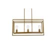 Living District Voir 3-Light Mid-Century Metal Pendant in Brass