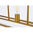 Living District Voir 3-Light Mid-Century Metal Pendant in Brass