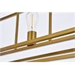 Living District Voir 3-Light Mid-Century Metal Pendant in Brass