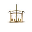 Living District Agnys 4-Light Mid-Century Metal Pendant in Brass