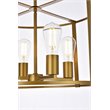 Living District Agnys 4-Light Mid-Century Metal Pendant in Brass