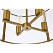 Living District Agnys 4-Light Mid-Century Metal Pendant in Brass