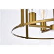 Living District Agnys 4-Light Mid-Century Metal Pendant in Brass