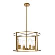 Living District Agnys 4-Light Mid-Century Metal Pendant in Brass