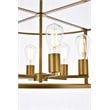 Living District Agnys 6-Light Mid-Century Metal Pendant in Brass