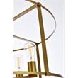 Living District Agnys 6-Light Mid-Century Metal Pendant in Brass