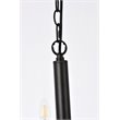Living District Carmella 3-Light Mid-Century Metal Pendant in Black