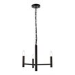 Living District Carmella 3-Light Mid-Century Metal Pendant in Black