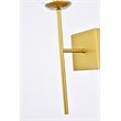 Living District Neri 1-Light Mid-Century Metal Wall Sconce in Brass and Clear