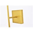 Living District Neri 1-Light Mid-Century Metal Wall Sconce in Brass and Clear